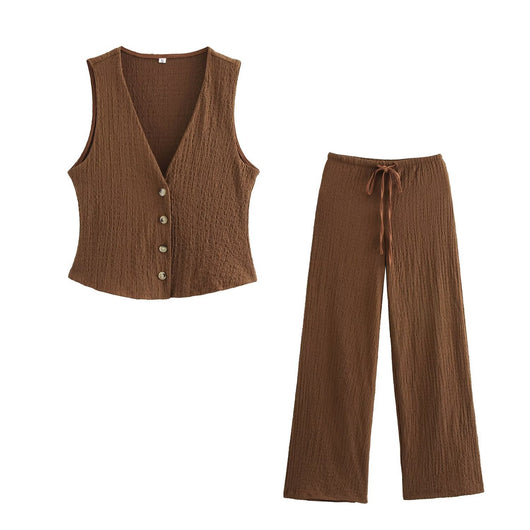 Conjunto Texturizado: Chaleco y Pantalón Recto - Image 40