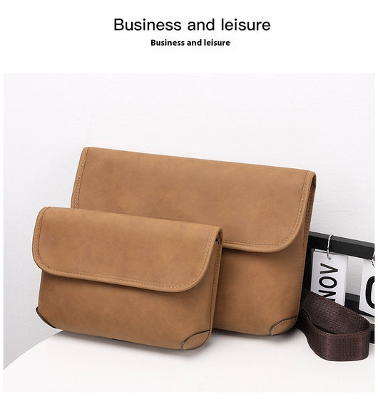 Bolsa Crossbody Retro Matizada con Contraste de Colores para Hombre - Image 16