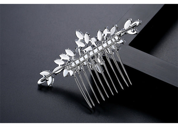 Peineta de Plata S925 con Moissanita - Accesorio Nupcial de Lujo