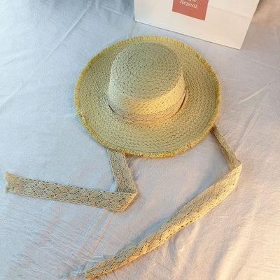 Sombrero de Paja para Mujer Protección Solar Playa - Image 8
