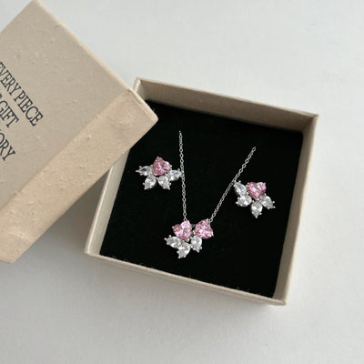 Aretes y Collar de Plata Esterlina 925 Estilo Europeo Americano para Mujer - Image 3