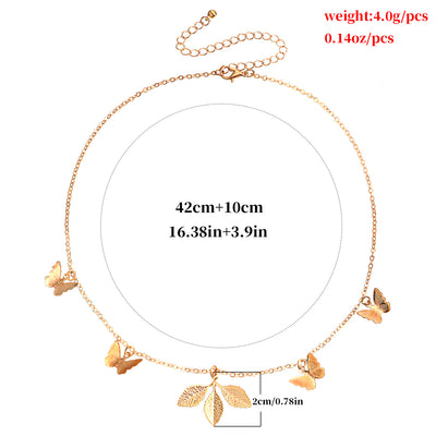 Collar Colgante Trébol Mariposa para Mujer - Image 3