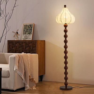 Lámpara de Pie Nogal Estilo Mediados de Siglo - Madera Maciza - Image 12