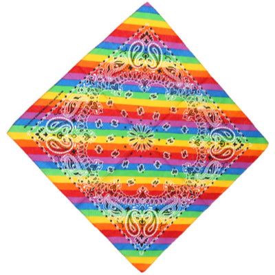 Pañuelo Cuadrado LGBT Arcoíris de Algodón Transpirable para Exterior - Image 7
