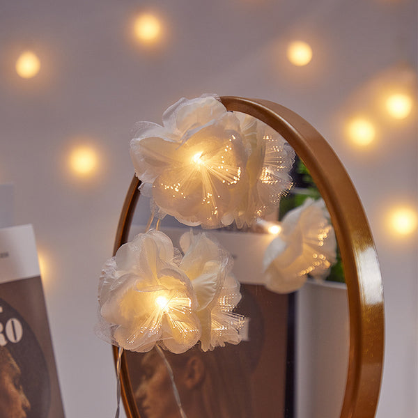 Guirnalda LED de Mariposas y Orquídeas para Decoración Exterior