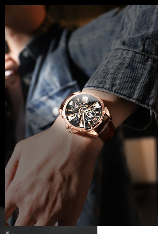 Reloj Automático para Hombre con Esfera Hueca y Resistencia al Agua - Image 9
