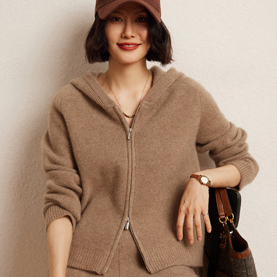 Cardigan Hoodie de Cachemira para Mujer con Cierre - Image 4