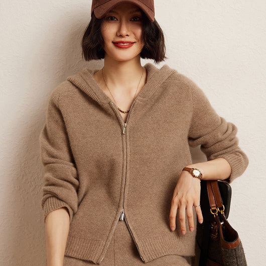 Cardigan Hoodie de Cachemira para Mujer con Cierre - Image 4