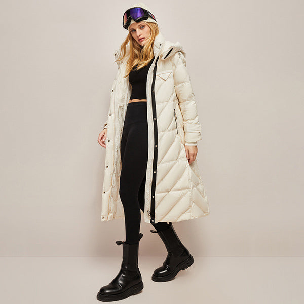 Abrigo Hoodie Ajustado Cortavientos para Mujer