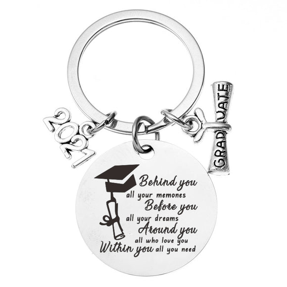 Llavero de Acero Inoxidable Premium - Regalo de Graduación Universitaria para Ella