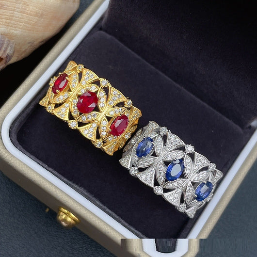 Anillo de Plata S925 con Gemas Naturales de Colores para Mujer - Image 11
