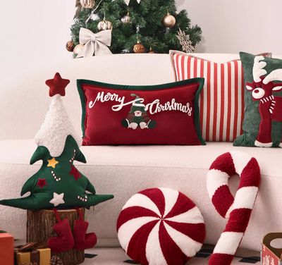 Cojín Navideño Árbol de Navidad para Sofá - Decoración Festiva - Image 11