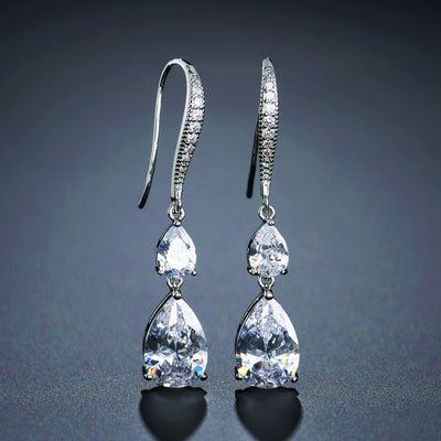 Aretes de Zircón Gota de Agua RAKOL - Elegancia Simple para Toda Ocasión - Image 6