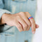 Anillo de Pareja Bandera Bisexual en Acero Titanio - Símbolo de Orgullo