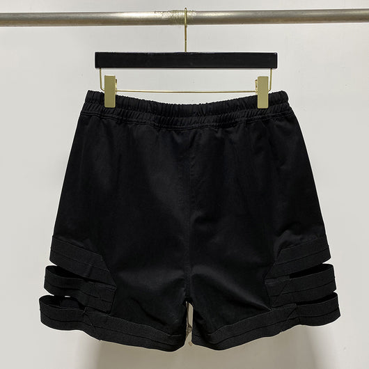 Shorts Holgados con Panel de Encaje y Cordón Ajustable - Image 13