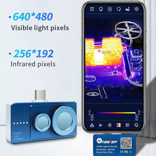 Cámara Térmica Dual para Smartphone con Tarjeta de Luz