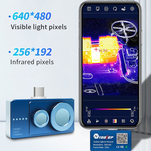 Cámara Térmica Dual para Smartphone con Tarjeta de Luz