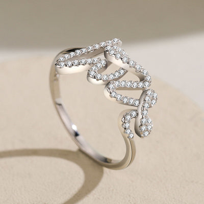 Anillo LOVE en Plata S925 con Diamantes Microengastados para Mujer - Image 4