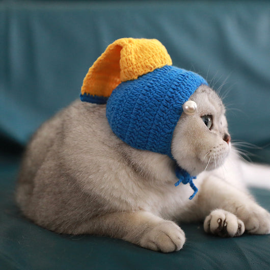 Sombrero Artesanal para Gatos Inspirado en la Niña de la Perla - Image 3