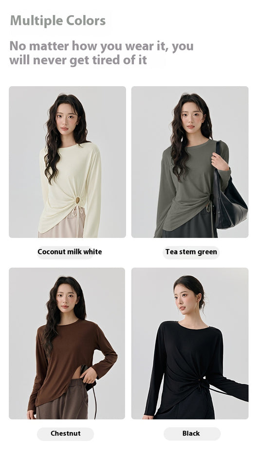 Blusa Deportiva Modal con Recortes Laterales y Cordón Ajustable - Image 19