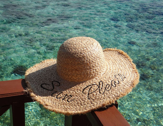 Sombrero de Playa Mujer Estampado Letras - Colección Verano - Image 10