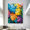 Cuadro Decorativo Pintura al Óleo Artesanal - Tortuga Dopamina con Bambú Verde