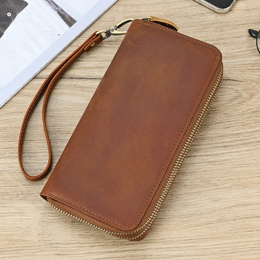Cartera Doble de Cuero Vintage para Hombre