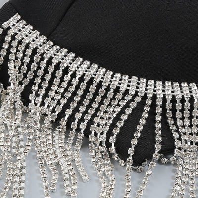 Vestido Metalizado de Cintura Alta con Aberturas Laterales - Image 21