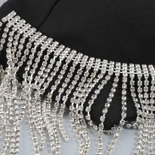 Vestido Metalizado de Cintura Alta con Aberturas Laterales - Image 21