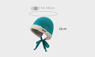 Gorro de Lana Tejido Grueso y Cálido con Correa Decorativa - Image 7