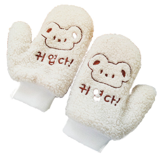 Guantes Escolares Cálidos con Bordado de Osito - Image 10