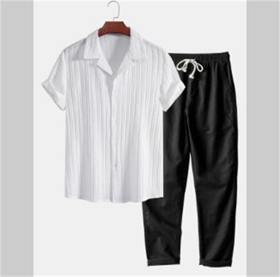 Camisa Polo Rayas Clásica Cuello Italiano Manga Corta - Image 10