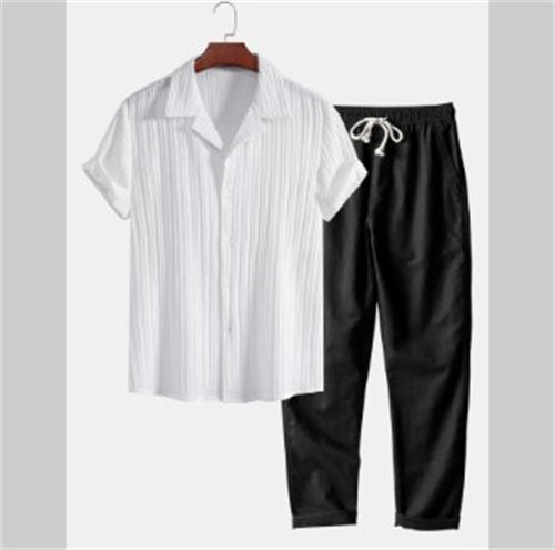 Camisa Polo Rayas Clásica Cuello Italiano Manga Corta - Image 10