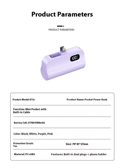 Banco de Energía Portátil Cápsula Mini 5000mAh - Certificado 3C - Image 9