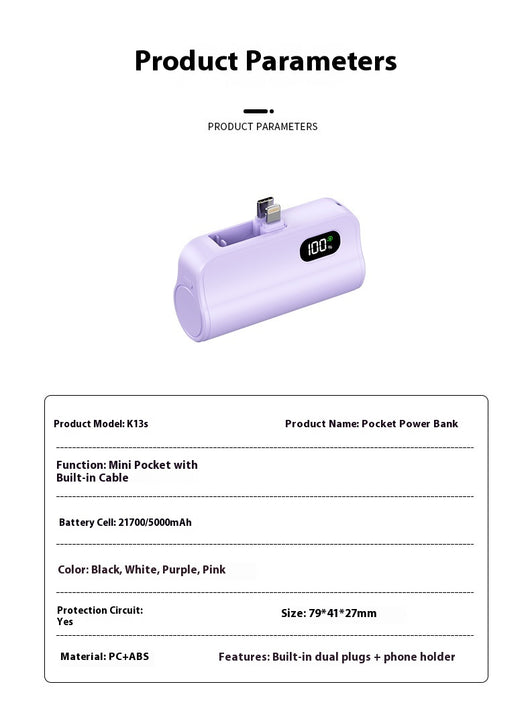 Banco de Energía Portátil Cápsula Mini 5000mAh - Certificado 3C - Image 9