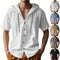 Camisa Suelta con Capucha y Manga Corta para Hombre