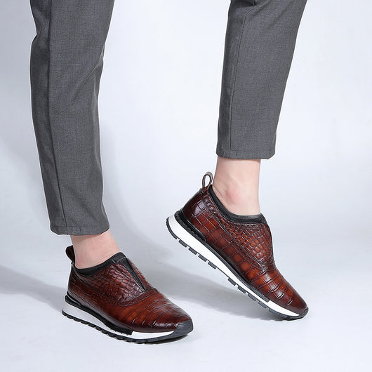 Tenis Casuales para Hombre con Acabado Brillante en Colores Vibrantes