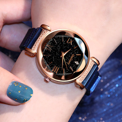 Reloj de Cuarzo para Dama con Malla Diamond Point, Diseño Simple y Elegante - Image 2