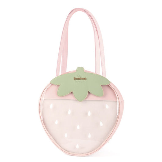 Bolsa Transparente Strawberry Soft-Girl con Diseño de Bandolera - Image 7