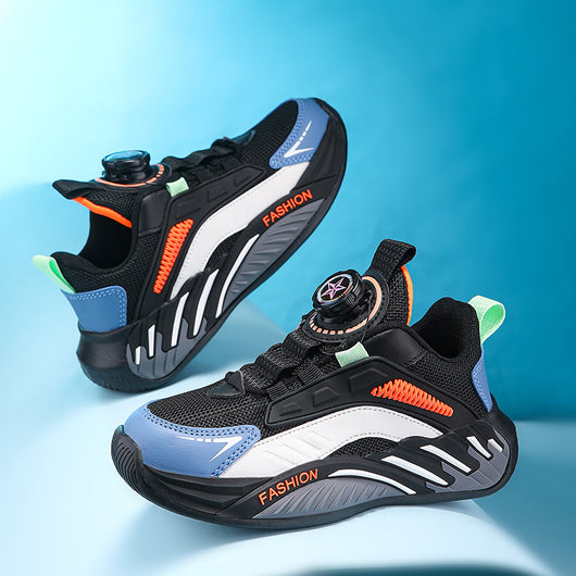 Zapatillas de Otoño Antideslizantes con Suela Flexible y Cierres Giratorios para Niños y Adolescentes