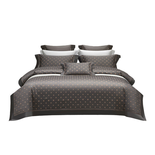 Juego de Cama Algodón Puro Jacquard Europeo 4 Piezas Lujo - Image 5