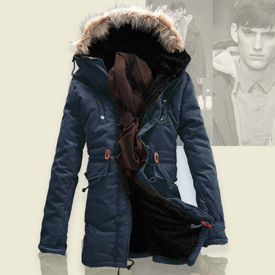 Abrigo de Invierno para Hombre con Forro de Lana de Cordero y Acolchado Grueso - Image 4