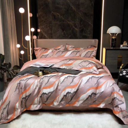 Juego de Cama Jacquard Lujo Retro Negro Dorado 120 Hilos de Algodón Puro - Image 14