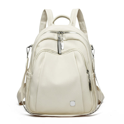 Mochila de Cuero Suave de Gran Capacidad para Estudiantes - Bolsa de Viaje Moderna - Image 6