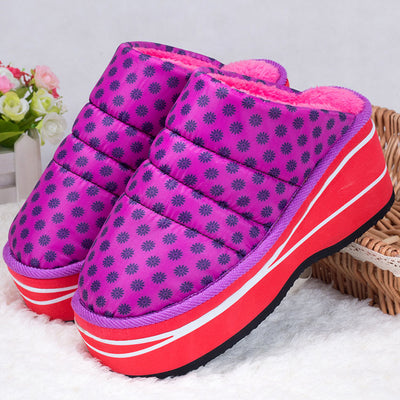 Pantuflas de Invierno para Casa con Tacón Alto, Suela Gruesa y Antideslizante - Image 2