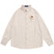 Camisa Hombre Primavera Otoño Flores 3D Rayas Verticales Cuello Solapa Suelta