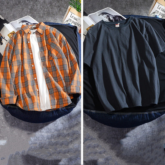 Camisa Cuadriculada Clásica para Hombre - Manga Larga Primavera Otoño - Image 3