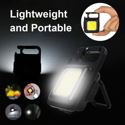 Linterna LED Portátil USB Llavero Aleación - Luz de Emergencia Multifunción