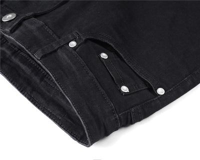 Jeans Slim Fit Azul con Corte en Rodilla y Diseño Spray Pintado - Image 18