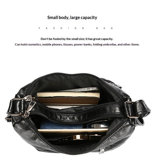 Bolso Bandolera de Lujo Versátil con Diseño Multicapas Espacioso - Image 23